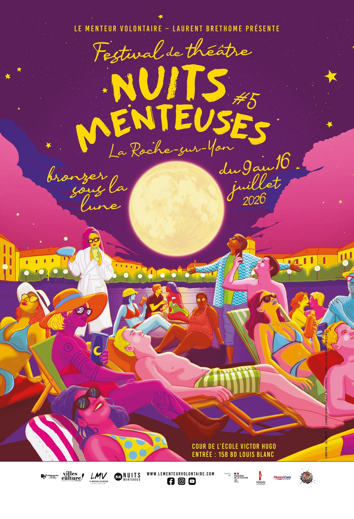 Les Nuits Menteuses reviennent du 9 au 16 juillet 2026 à La Roche-sur-Yon