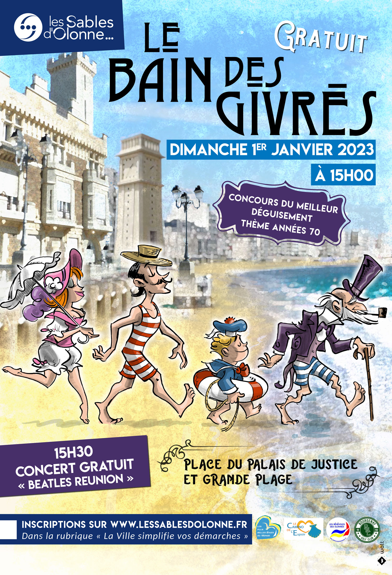 Les Sables d'Olonne : Le bain des givrés