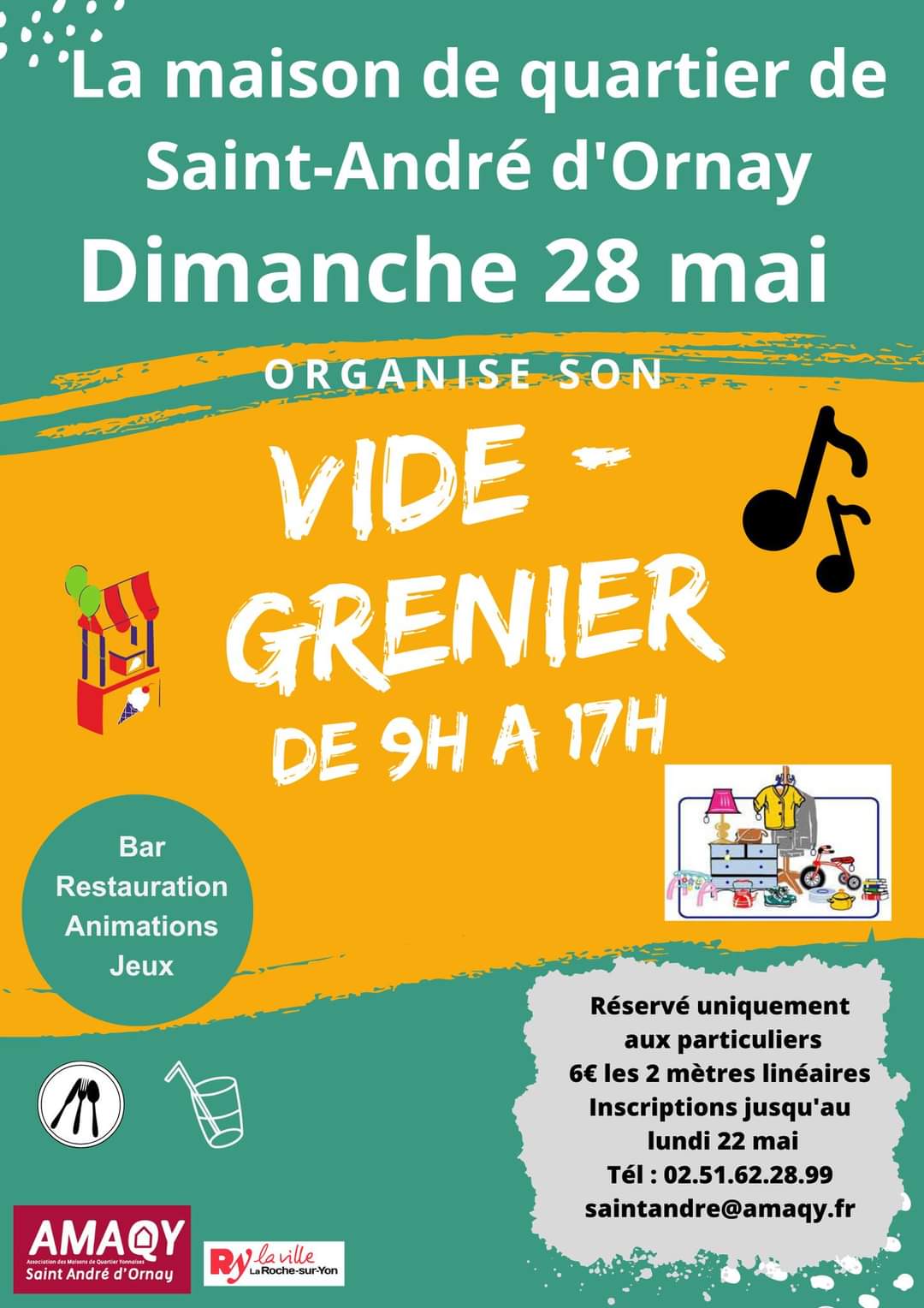 La Roche-sur-Yon. Vide grenier à saint André d'Ornay