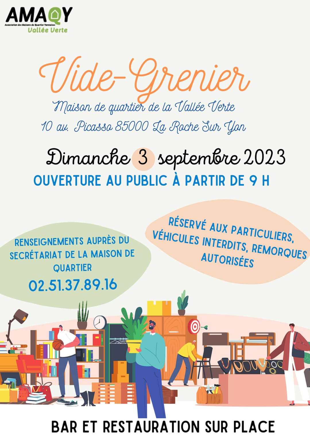 "Vide-grenier à la Vallée Verte : Une occasion à ne pas manquer le dimanche 3 septembre 2023