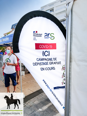 Campagne de dépistage gratuit Covid-19 à La Roche-sur-Yon.