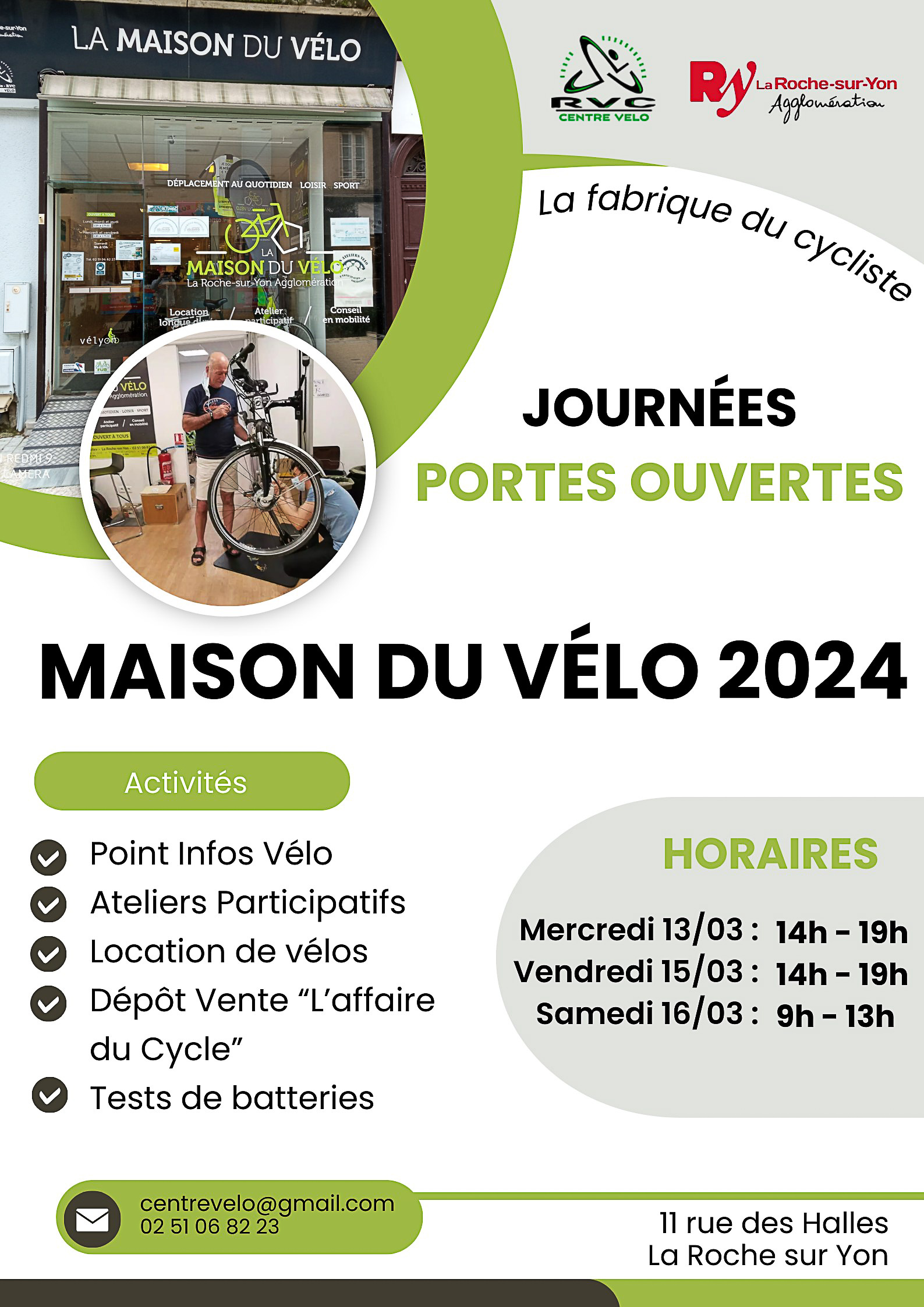 3 jours de portes ouvertes à la maison du vélo