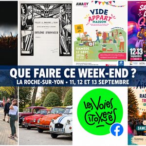 Que faire ce week-end à La Roche-sur-Yon les 11, 12 et 13 septembre 2026